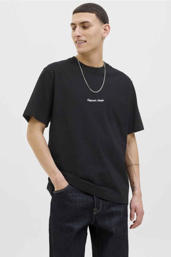 JORNORREBRO EMB TEE SS CREW NECK NO 12282892 BLACK